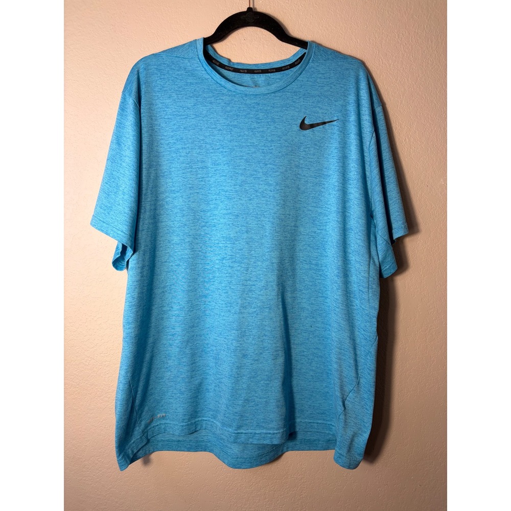 Nike Mens Dri-FIT Heather Blue Training T-Shirt 742228-418 XXL